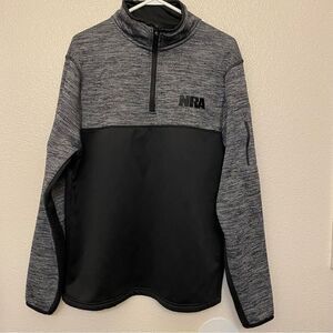 NRA National Rifle Association quarter Zip Pullover Sweatshirt hoodie jacket L